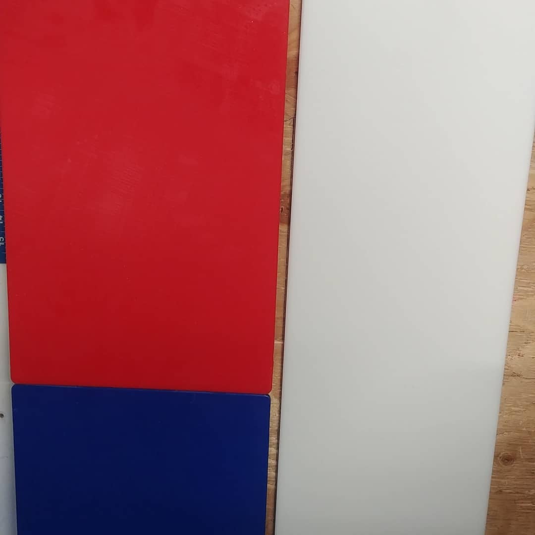 Commercial HDPE cutting board after resurfacing in Edmonton